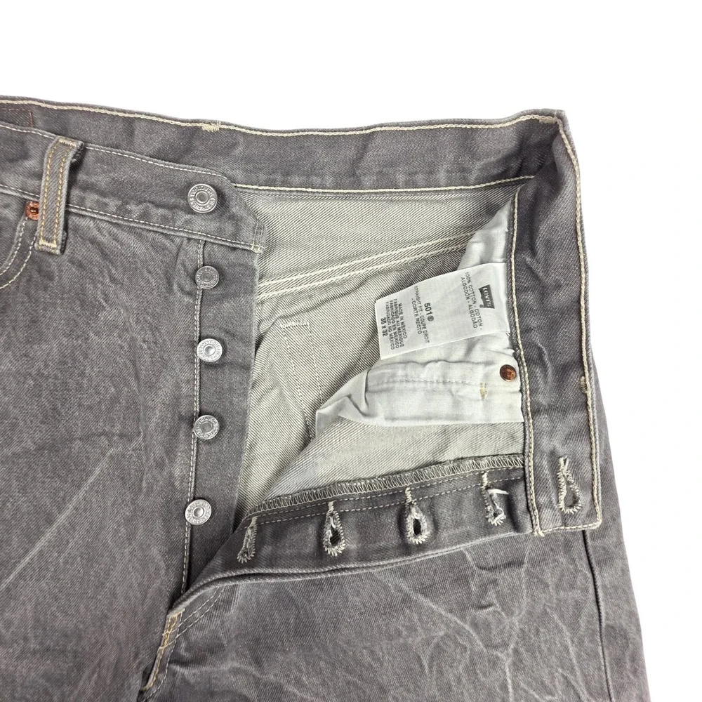 Levi's 501XX Mens Jeans 35x32 (32x29 measured) Straight Leg Gray Wash Denim‎